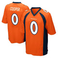 D.Broncos #0 Jonathon Cooper Player Orange Color Home Game Qdoa Stitched Jerseys