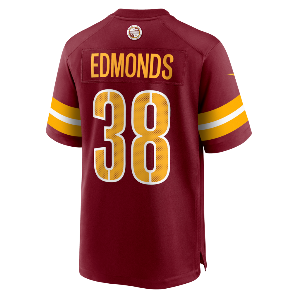 Qdoa W.Commanders #38 Chase Edmonds Burgundy Team Game Jersey