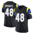 LA.Rams #48 Omar Speights Player Black Midnight Rivalries Collection Limited Home Game Qdoa Stitched Jerseys