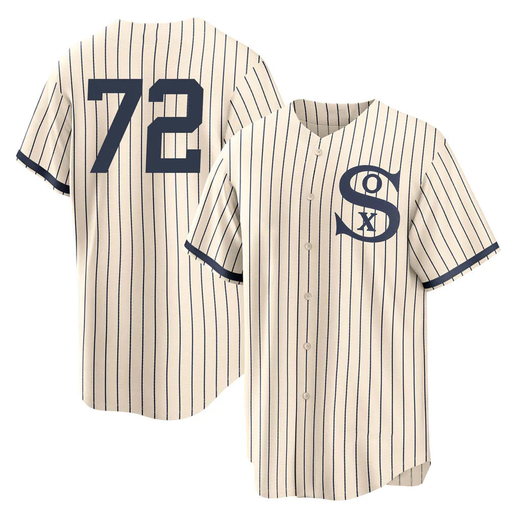 C.White Sox #72 Carlton Fisk Player Cream Field of Dreams Home Game Qdoa Stitched Jerseys