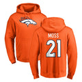D.Broncos #21 Riley Moss Player Orange Pullover Hoodie Limited Qdoa Stitched Jerseys