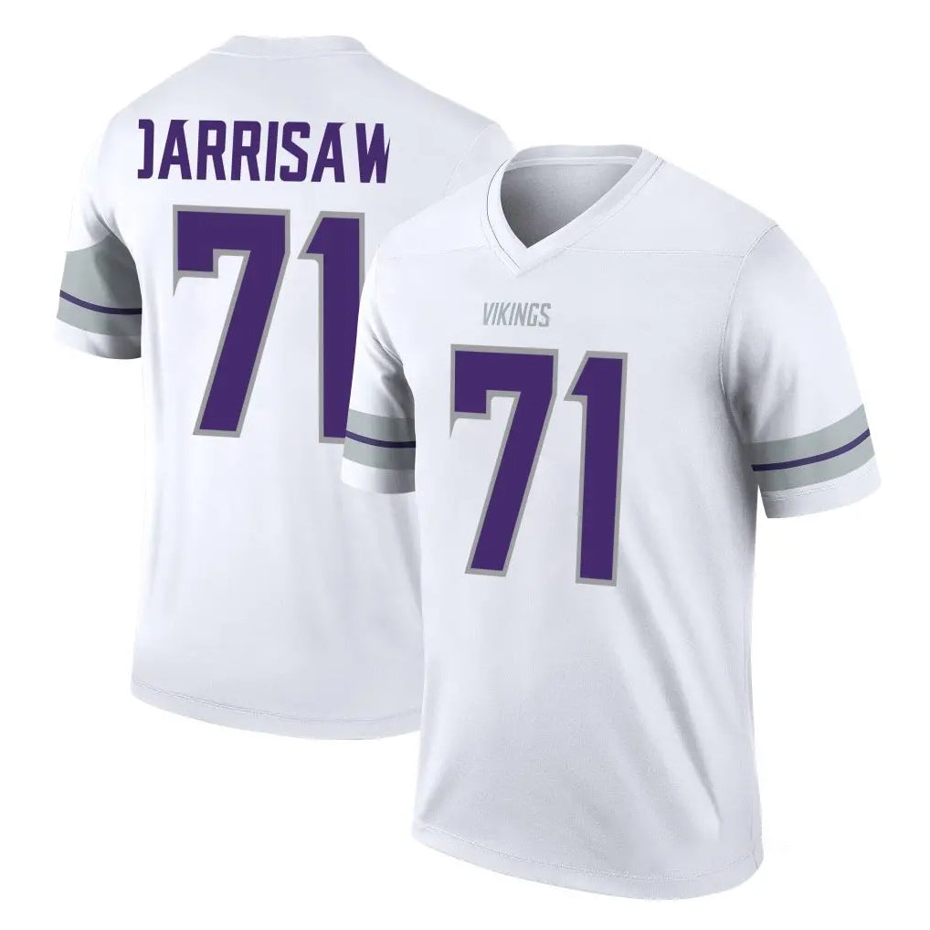 M.Vikings #71 Christian Darrisaw Player White Alternate Legend Home Game Qdoa Stitched Jerseys