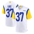 LA.Rams #37 Quentin Lake Player White Home Game Qdoa Stitched Jerseys