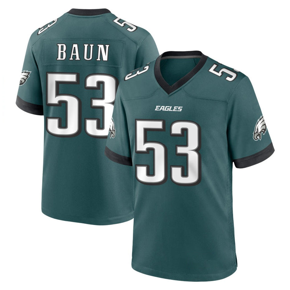 P.Eagles #53 Zack Baun Player Green Home Game Qdoa Stitched Jerseys