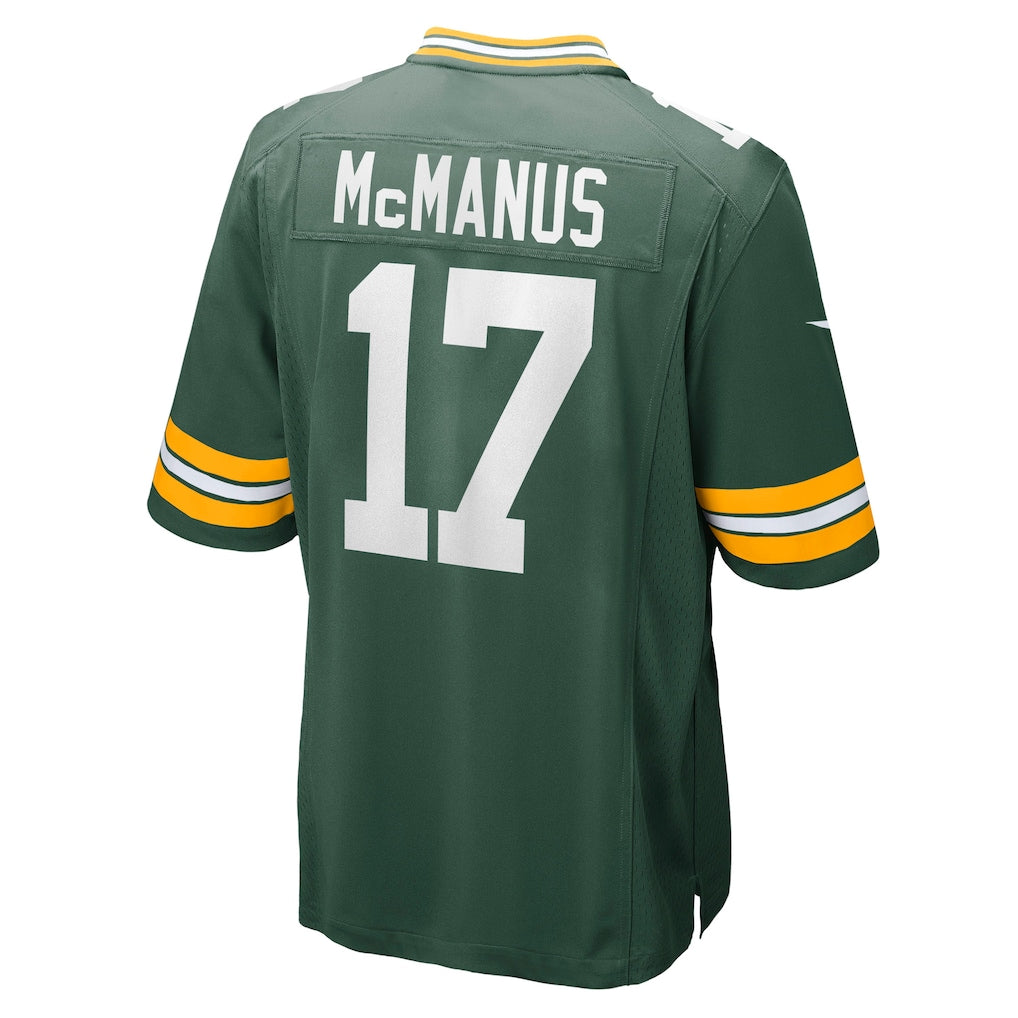 Qdoa GB.Packers #17 Brandon McManus Green Team Game Jersey