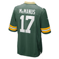 Qdoa GB.Packers #17 Brandon McManus Green Team Game Jersey