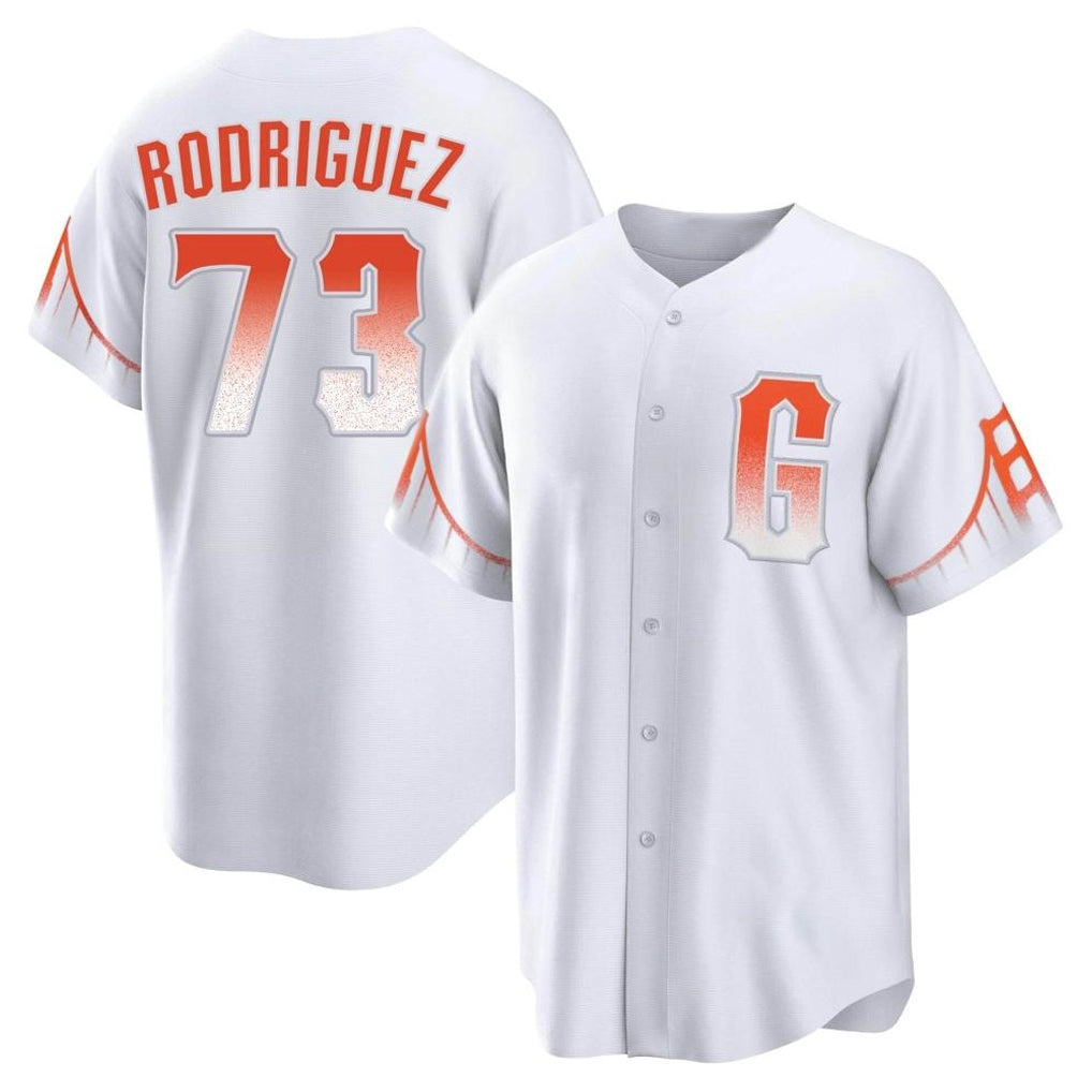 SF.Giants #73 Randy Rodriguez Player White City Connect Home Game Qdoa Stitched Jerseys