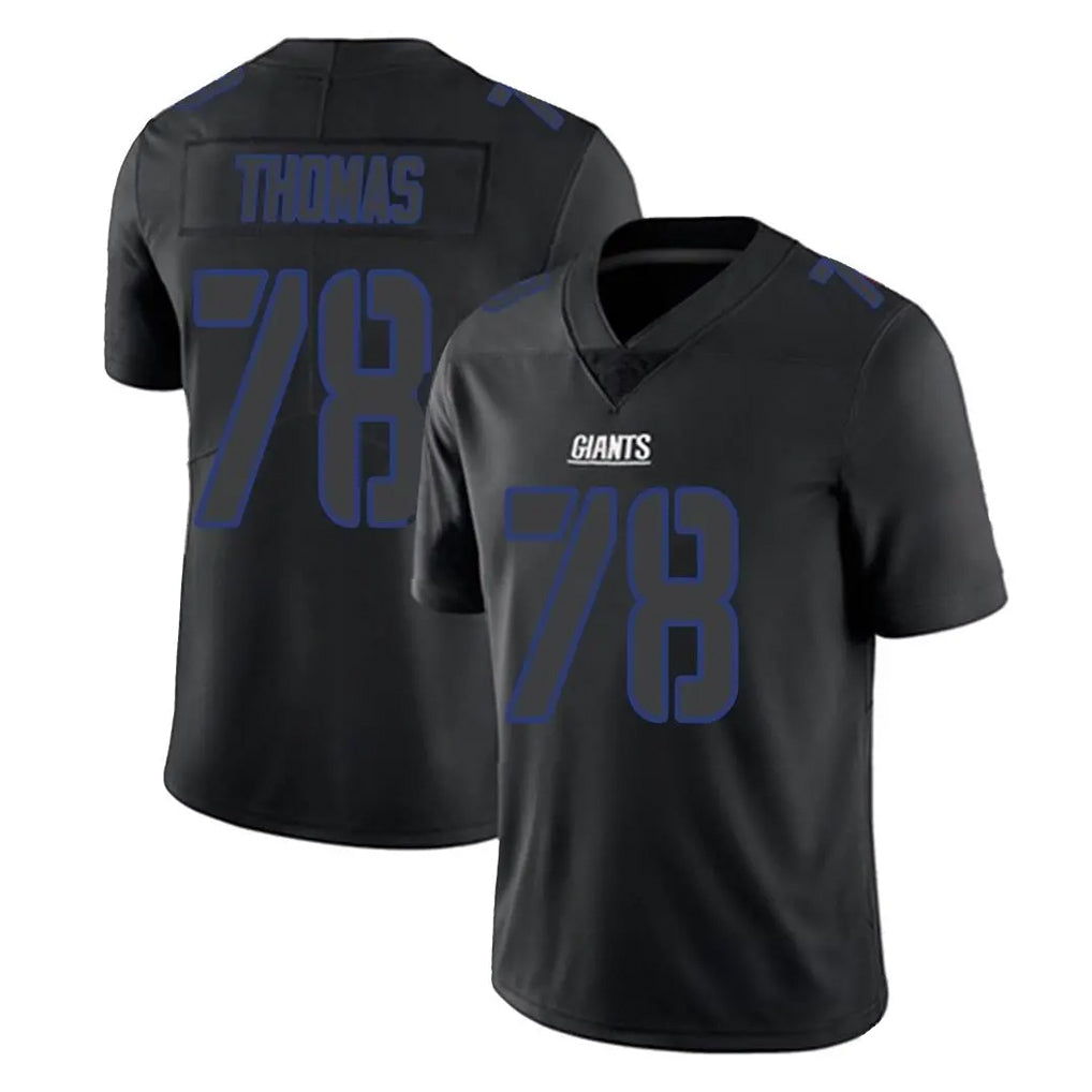 NY.Giants #78 Andrew Thomas Player Black Impact Limited Home Game Qdoa Stitched Jerseys