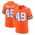 D.Broncos #49 Alex Singleton Player Orange Alternate Collection Throwback Game Qdoa Stitched Jerseys