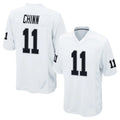 LV.Raiders #11 Jeremy Chinn Player White Home Game Qdoa Stitched Jerseys