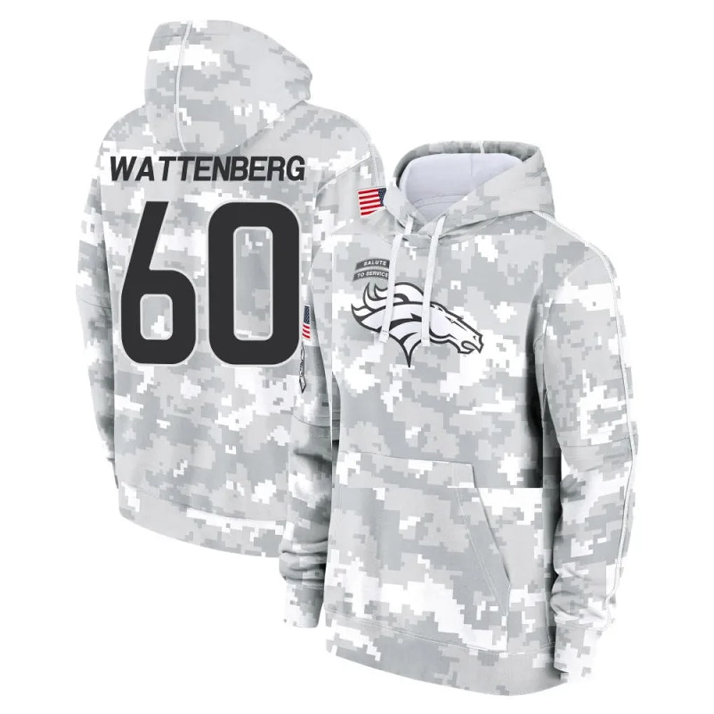 D.Broncos #60 Luke Wattenberg Player Arctic Camo Salute to Service Hoodies Limited Game Qdoa Stitched Jerseys