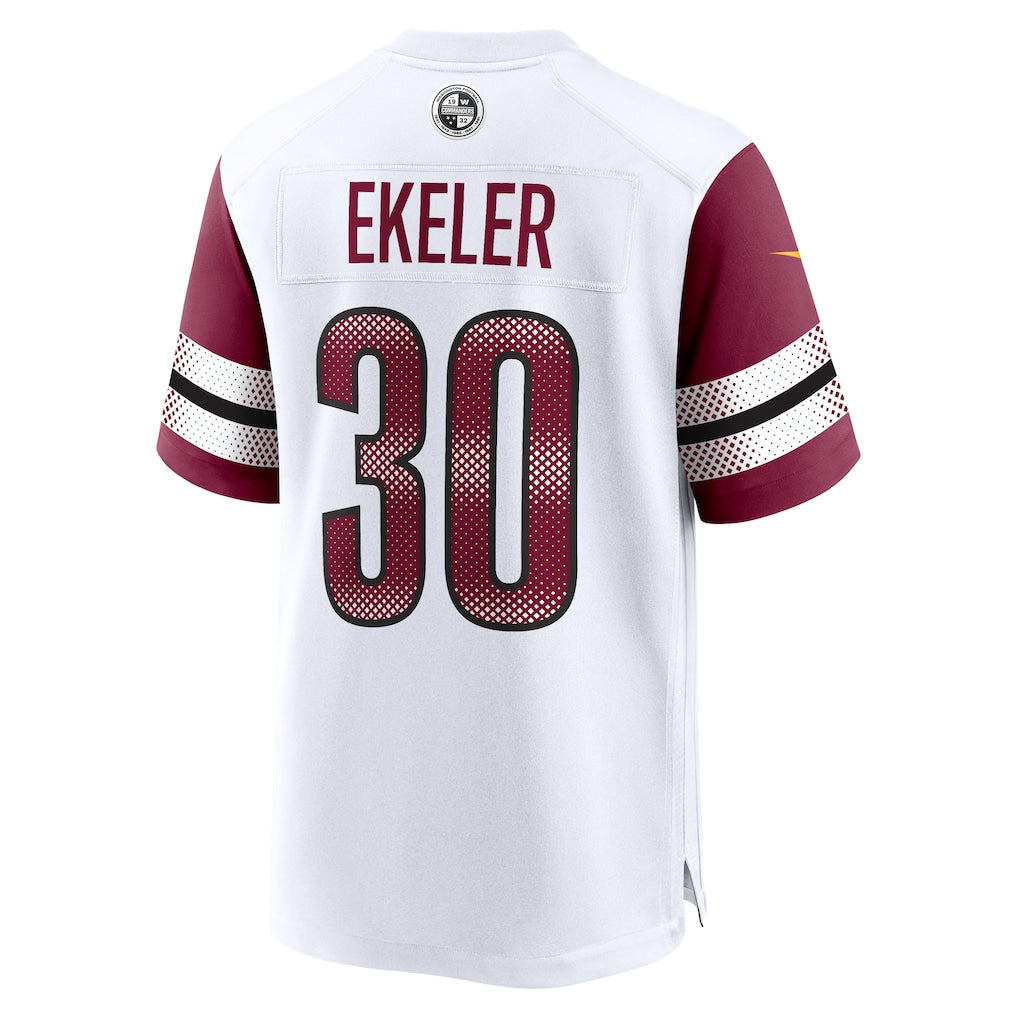 Qdoa W.Commanders #30 Austin Ekeler White Game Jersey