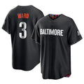 B.Orioles #3 Taylor Ward Player Black City Connect Home Game Qdoa Stitched Jerseys