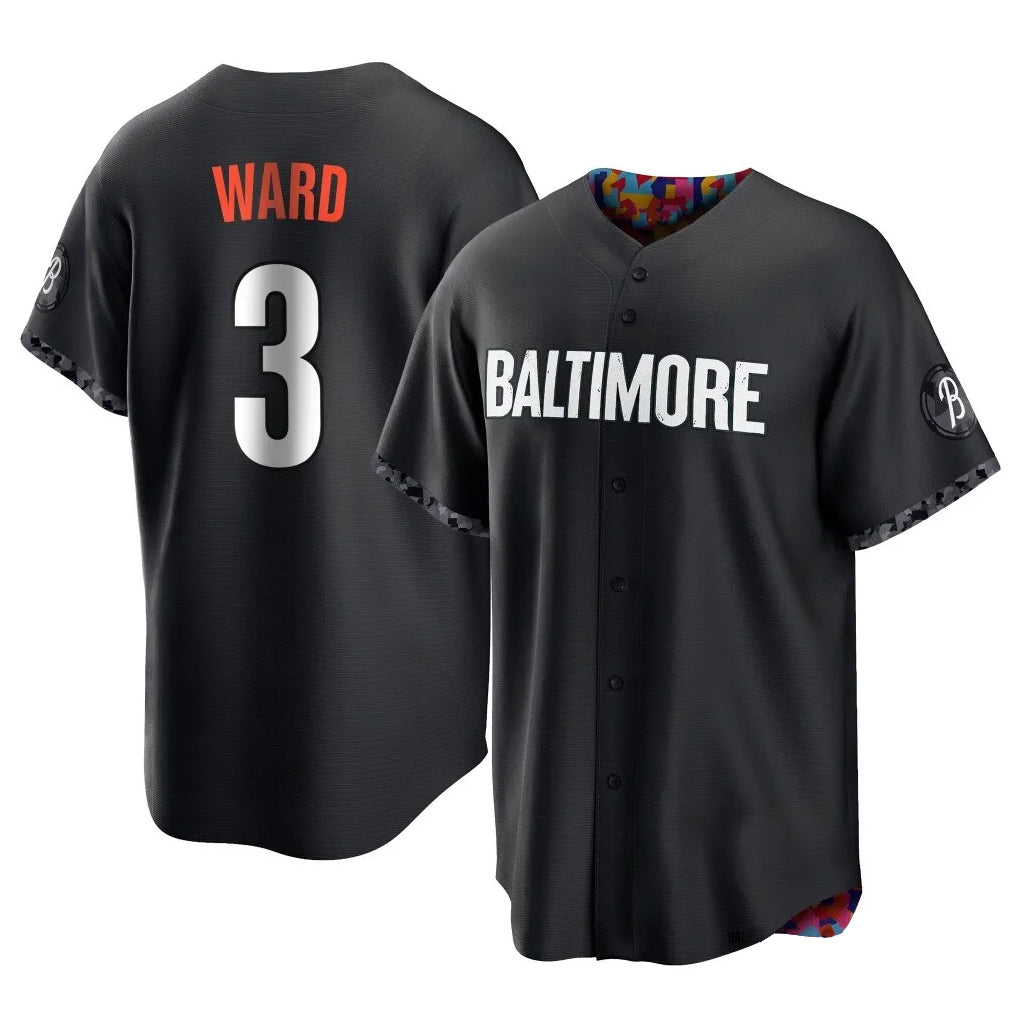 B.Orioles #3 Taylor Ward Player Black City Connect Home Game Qdoa Stitched Jerseys
