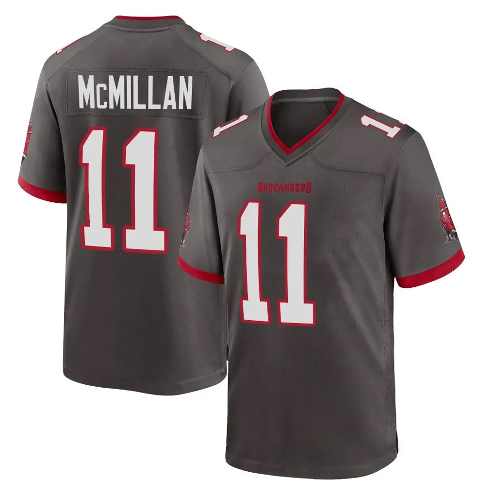 TB.Buccaneers #11 Jalen McMillan Player Pewter Alternate Home Game Qdoa Stitched Jerseys