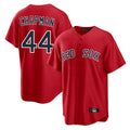 B.Red Sox #44 Aroldis Chapman Player Red Home Game Qdoa Stitched Jerseys