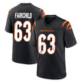 C.Bengals #63 Dylan Fairchild Player Black Home Game Qdoa Stitched Jerseys