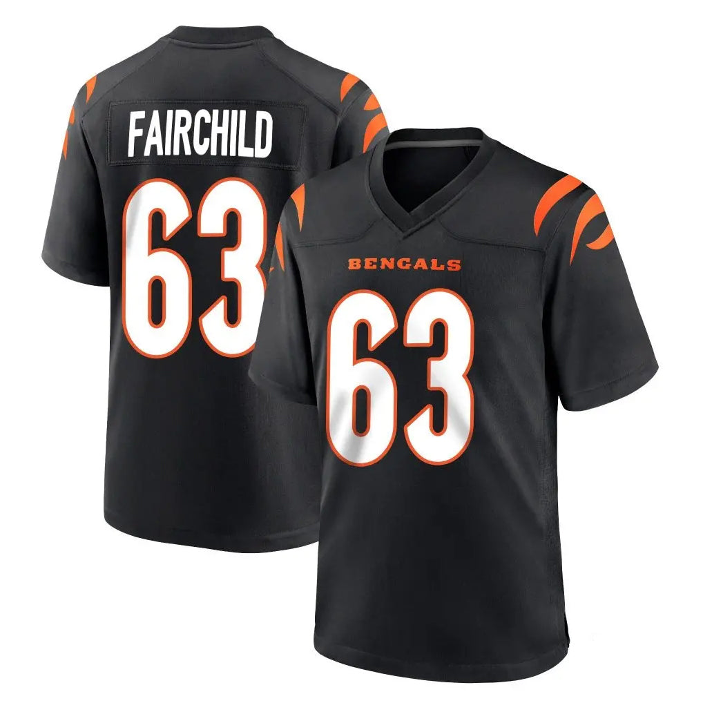 C.Bengals #63 Dylan Fairchild Player Black Home Game Qdoa Stitched Jerseys