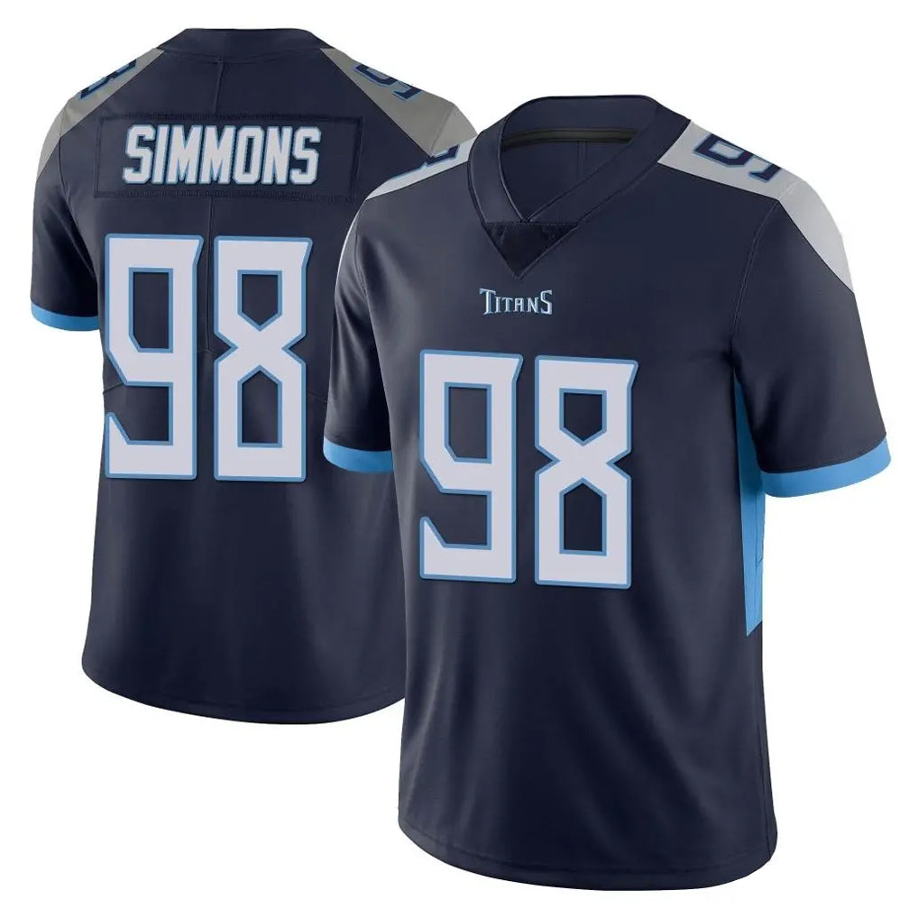 T.Titans #98 Jeffery Simmons Player Navy Limited Vapor Untouchable Home Game Qdoa Stitched Jerseys