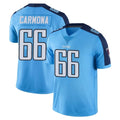 T.Titans #66 Fernando Carmona Jr. Player Light Blue Limited Color Rush Home Game Qdoa Stitched Jerseys