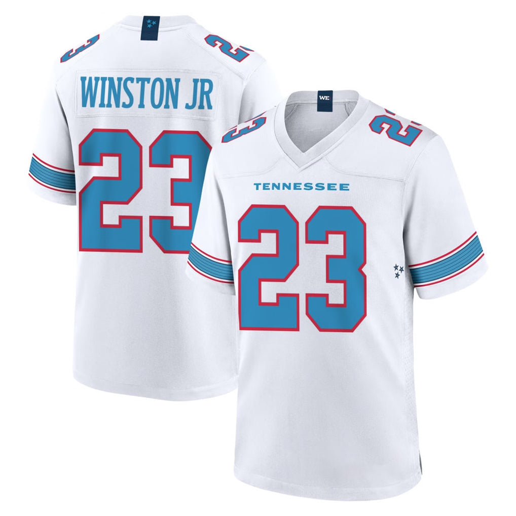 T.Titans #23 Kevin Winston Jr. Player White 2026 Game Home Qdoa Stitched Jerseys