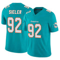 M.Dolphins #92 Zach Sieler Player Aqua Limited Vapor F.U.S.E. Home Game Qdoa Stitched Jerseys