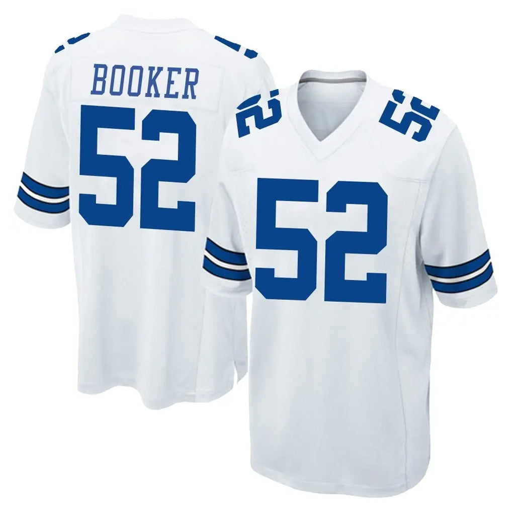 D.Cowboys #52 Tyler Booker Player White Home Game Qdoa Stitched Jerseys