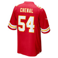 Qdoa KC.Chiefs #54 Leo Chenal Red Game Player Jersey
