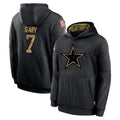 D.Cowboys #7 Rashan Gary Player Black Salute to Service Pullover Hoodies Limited Qdoa Stitched Jerseys