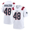 NE.Patriots #48 Namdi Obiazor Player White Home Game Qdoa Stitched Jerseys