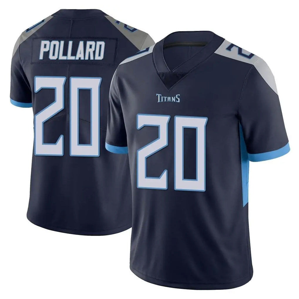 T.Titans #20 Tony Pollard Player Navy Limited Vapor Untouchable Home Game Qdoa Stitched Jerseys