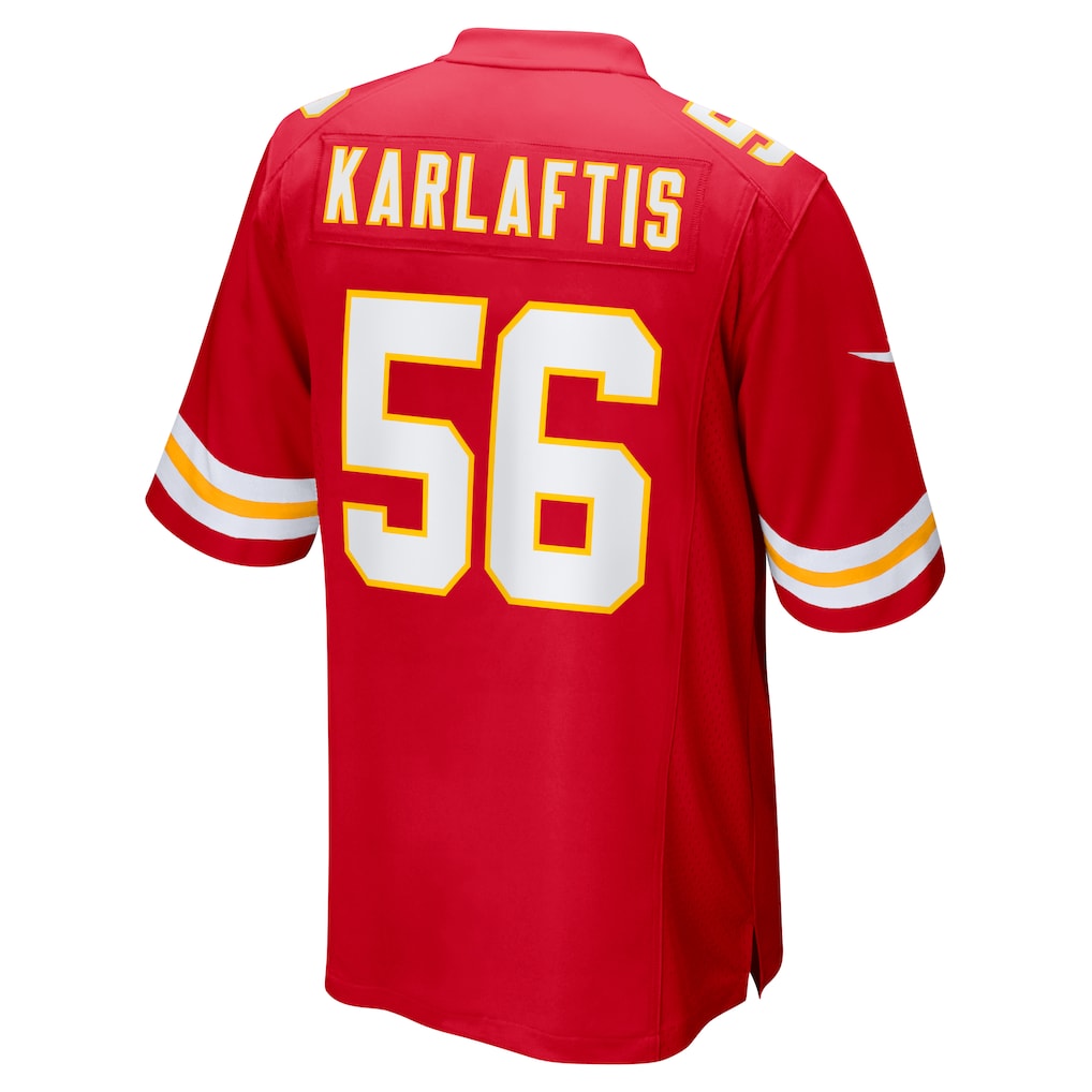 Qdoa KC.Chiefs #56 George Karlaftis Red Player Game Jersey