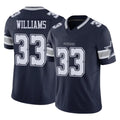 D.Cowboys #33 Javonte Williams Player Navy Limited Vapor F.U.S.E. Home Game Qdoa Stitched Jerseys
