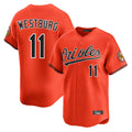 B.Orioles #11 Jordan Westburg Player Orange Limited Home Game Qdoa Stitched Jerseys