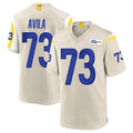 LA.Rams #73 Steve Avila Player Bone Home Game Qdoa Stitched Jerseys