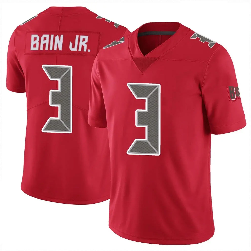 TB.Buccaneers #3 Rueben Bain Jr. Player Red Limited Color Rush Home Game Qdoa Stitched Jerseys