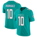 M.Dolphins #10 Jacob Rodriguez Player Aqua Limited Vapor Untouchable Home Game Qdoa Stitched Jerseys