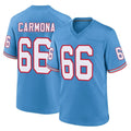 T.Titans #66 Fernando Carmona Jr. Player Light Blue Oilers Throwback Home Game Qdoa Stitched Jerseys