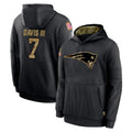 NE.Patriots #7 Carlton Davis III Player Black Salute to Service Hoodies Limited Game Qdoa Stitched Jerseys