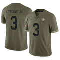 NO.Saints #3 Travis Etienne Jr. Player Olive Salute To Service Limited Qdoa Stitched Jerseys