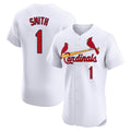 St. Louis Cardinals #1 Ozzie Smith Player White Home Limited Elite Qdoa Stitched Jerseys