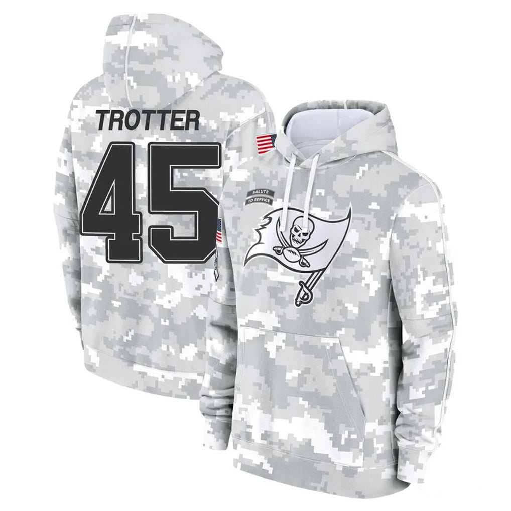 TB.Buccaneers #45 Josiah Trotte Player Arctic Camo Limited Salute to Service Pullover Hoodies Game Qdoa Stitched Jerseys