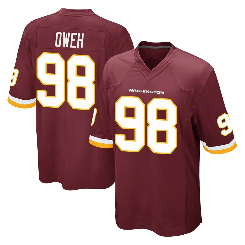 W.Commanders #98 Odafe Oweh Player Burgundy Team Color Home Game Qdoa Stitched Jerseys
