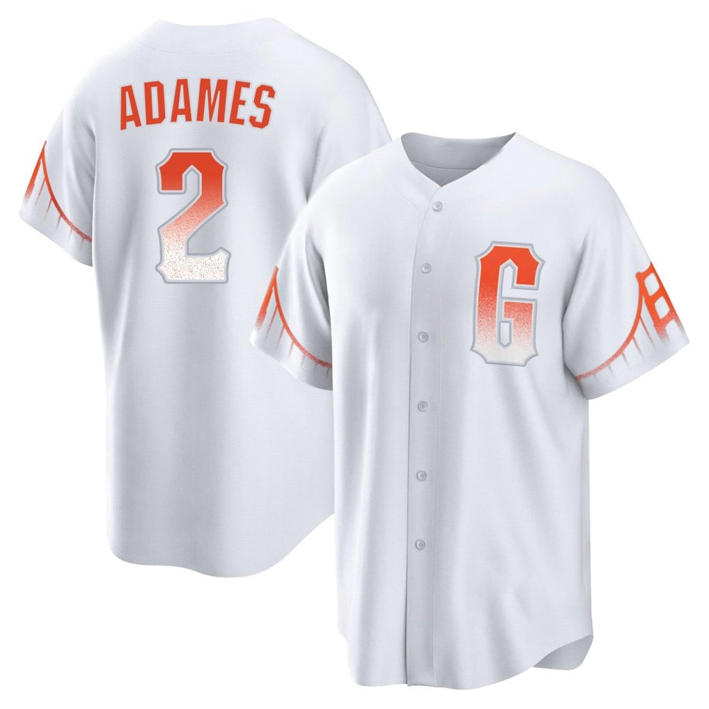 SF.Giants #2 Willy Adames Player White City Connect Home Game Qdoa Stitched Jerseys