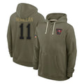 TB.Buccaneers #11 Jalen McMillan Player Olive Salute to Service Pullover Hoodies Limited Qdoa Stitched Jerseys