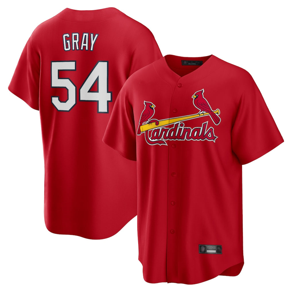 St. Louis Cardinals #54 Sonny Gray Player Red Home Game Qdoa Stitched Jerseys