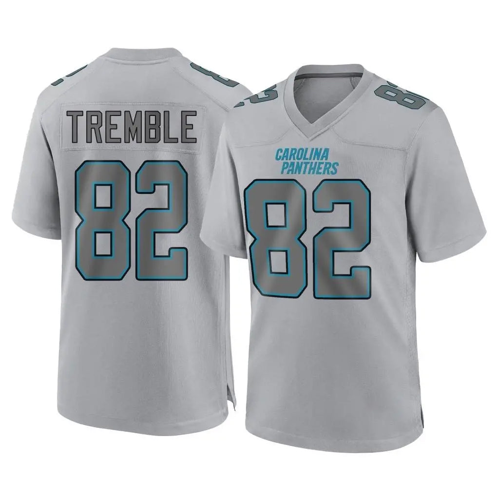 C.Panthers #82 Tommy Tremble Player Gray Atmosphere Fashion Game Qdoa Stitched Jerseys