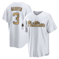 P.Phillies #3 Bryce Harper Player Gold All-Star Home Game Qdoa Stitched Jerseys