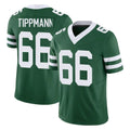 NY.Jets #66 Joe Tippmann Player Green Legacy Limited Vapor F.U.S.E. Home Game Qdoa Stitched Jerseys