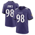 B.Ravens #98 Travis Jones Player Purple Limited Home Game Qdoa Stitched Jerseys